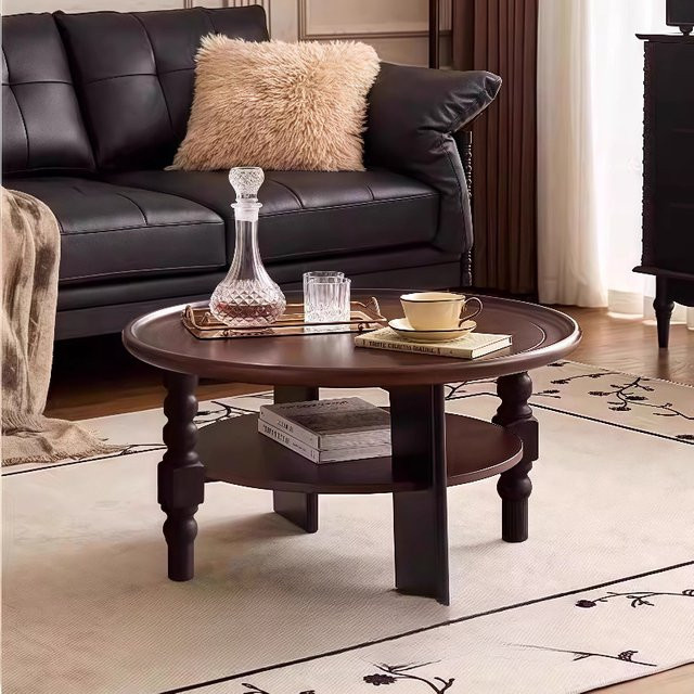 DUTRIEUX Industrieller Couchtisch mit Lift-Mechanismus in Braun im Japanischen Design - Bild 1
