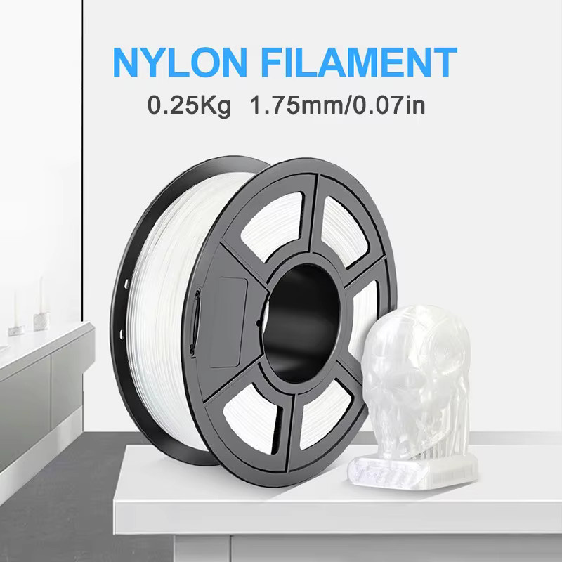 3D Maliang Nylon-Filament für FDM 3D-Drucker, 1,75 mm, Weiß, hochfest und flexibel - Bild 4