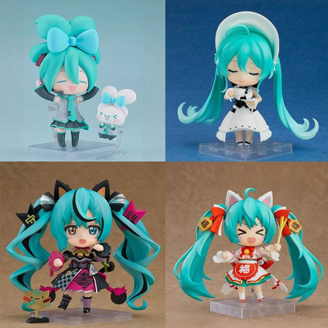 Bandai Hatsune Miku Q Version Nendoroid Lucky Cat Symphony, Anime-Puppenfigur, Set - Bild 1