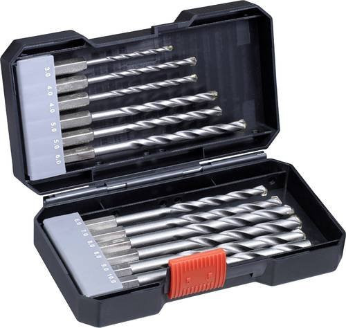 kwb Stein-Spiralbohrer-Set 12-teilig aus Werkzeugstahl mit Carbide-Spitze in Silber - Bild 1