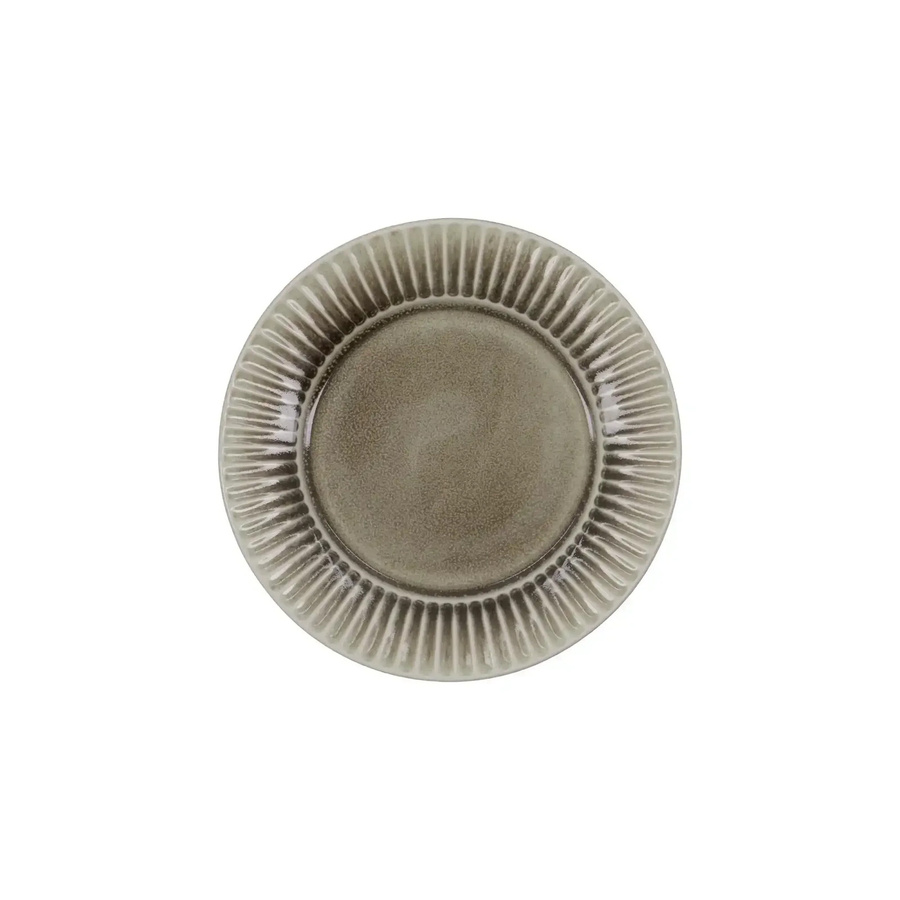 House Doctor Speiseteller Pleat graubraun Durchmesser: 22 cm - Bild 1