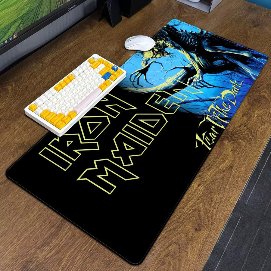 I-I-Iron Band M-Maiden Gaming Mauspad XXL in Schwarz und Multicolour als große Tischunterlage für Tastatur und Laptop - Bild 3
