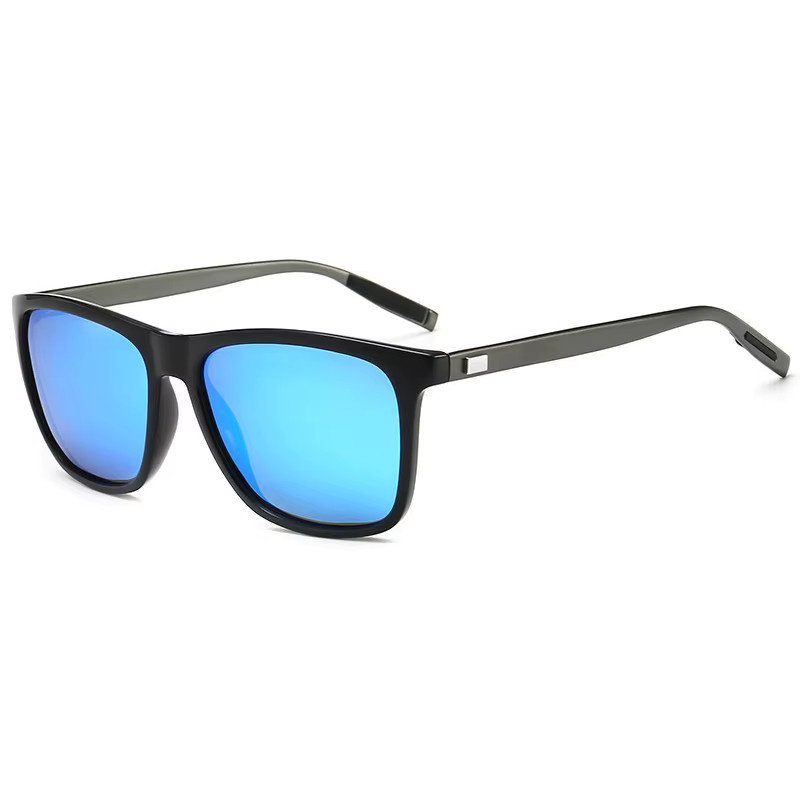 FUQIAN Sonnenbrille Square, Metall, Vollrand, Schwarz, Männer - Bild 2