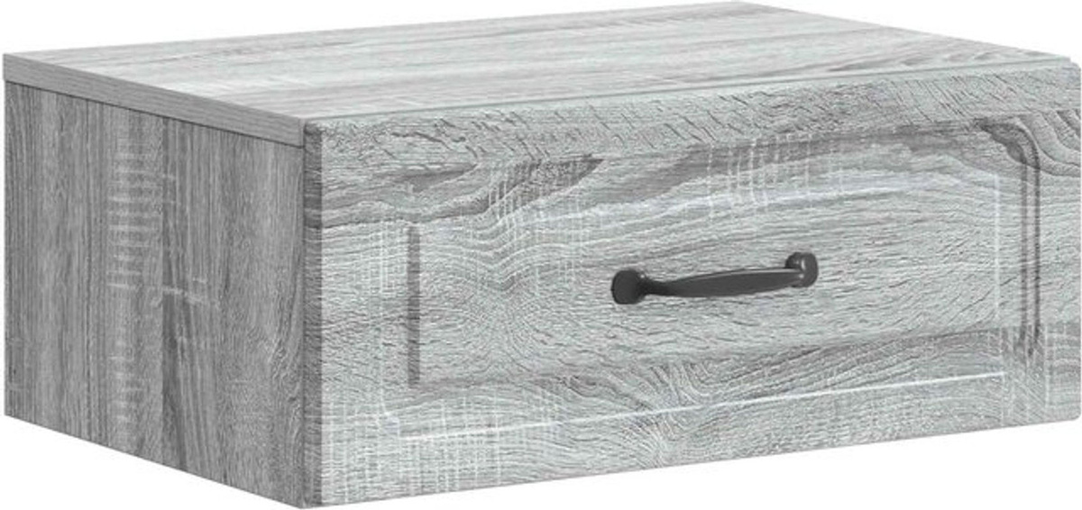 Wandmontierter Nachttisch vidaXL in Grau, Modernes Design aus Holzwerkstoff, B/T/H: 49 x 34,5 x 20 cm - Bild 1