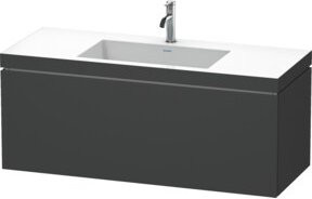 Duravit Waschtischunterschrank L-Cube c-bonded, wandhängend, Graphit matt, B: 120 cm, T: 48 cm, H: 50 cm - Bild 1