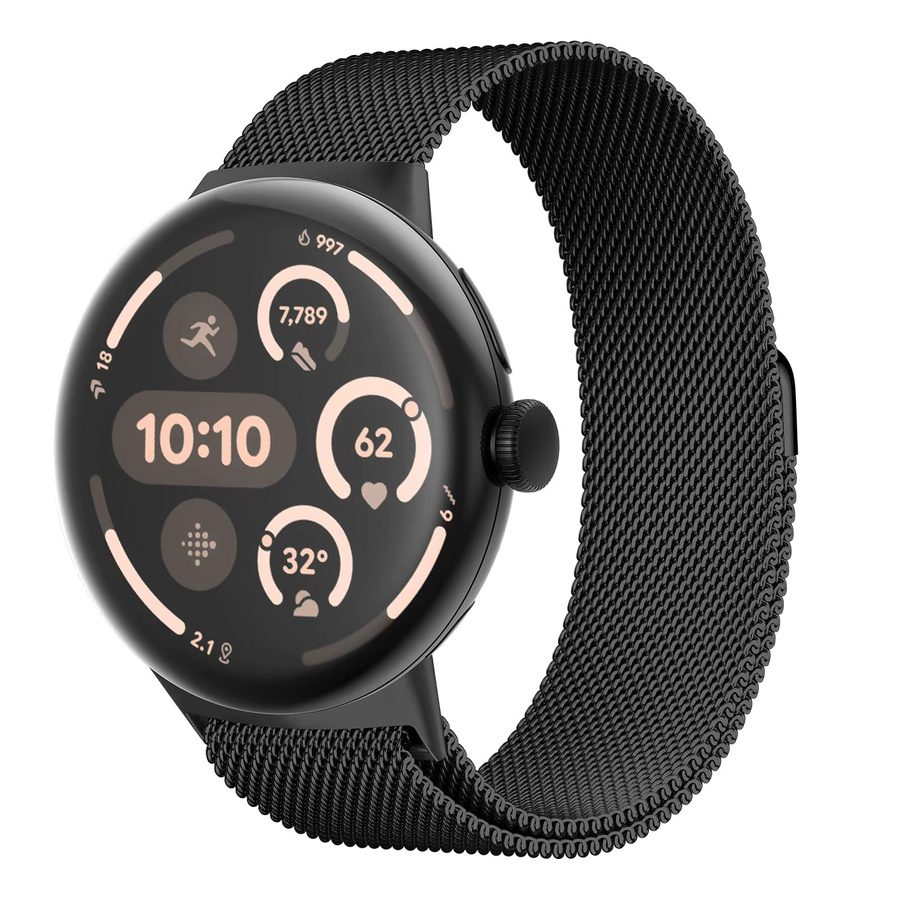 Uhrenarmband Milanese Loop, Edelstahl, Schwarz, Unisex - Bild 2