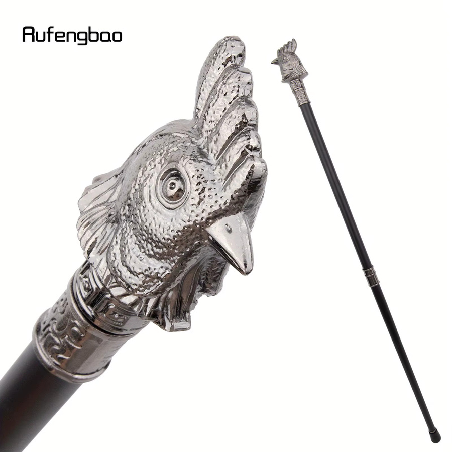 Rufengbao Silber Huhn Hahn Kopf Tier, Cane, 93 cm - Bild 2
