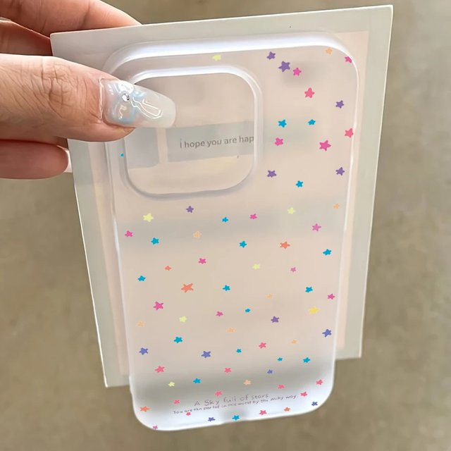 Bunte Stern-Handyhülle für Apple iPhone in Transparent, weiche Schutzhülle für verschiedene Modelle - Bild 1