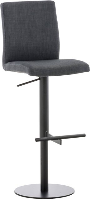 TPFLiving Barhocker Cathy mit schwarzem Gestell und dunkelgrauem Stoff, 360 Grad drehbar, B/T/H: 40 x 49 x 118 cm - Bild 1