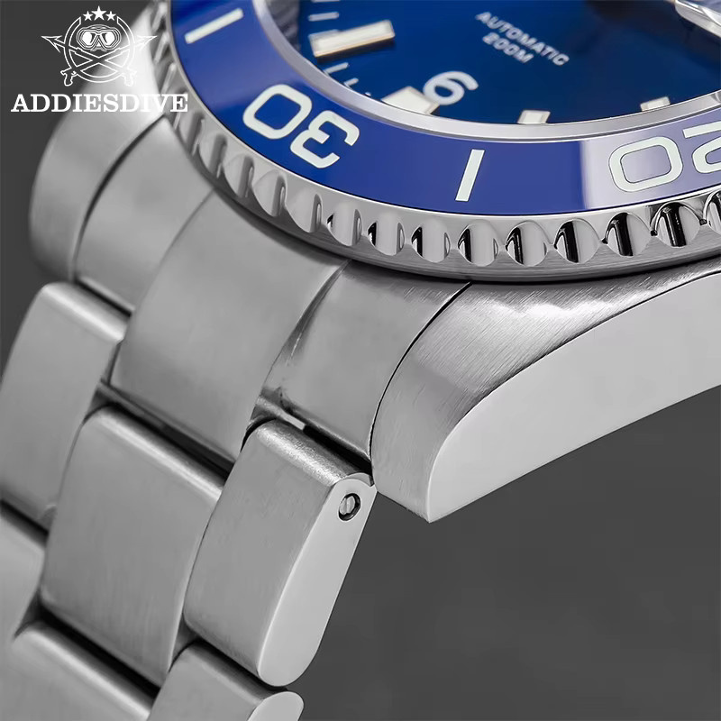 ADDIESDIVE Armbanduhr Automatik, Edelstahl, Schwarz, Saphirglas, Herren - Bild 3