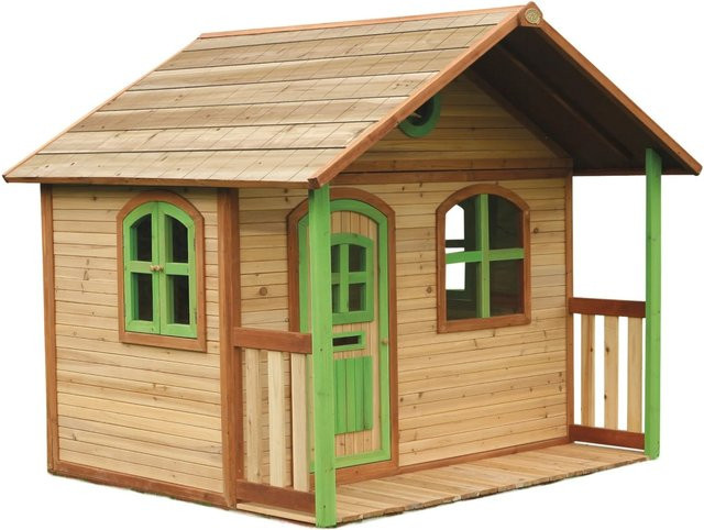 Axi Milan Spielhaus in Braun und Grün, B/T/H: 191 x 202 x 180 cm - Bild 1