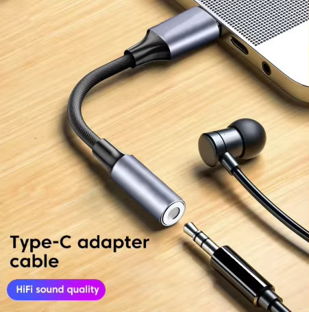 USB Typ-C auf 3,5-mm-Klinkenadapter Audiokabel in Grau - Bild 5