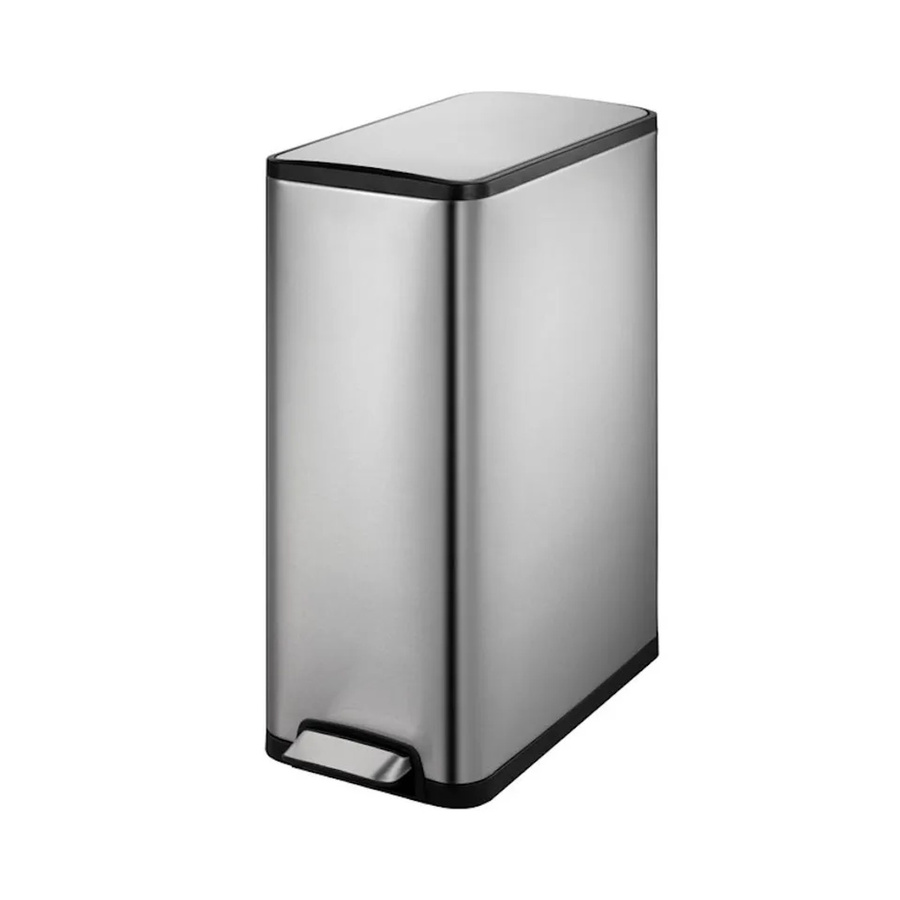 PROREGAL Treteimer aus mattem Edelstahl in Silber, Fassungsvermögen 45 Liter, H x B x T: 66,1 x 27,6 x 53,3 cm - Bild 2