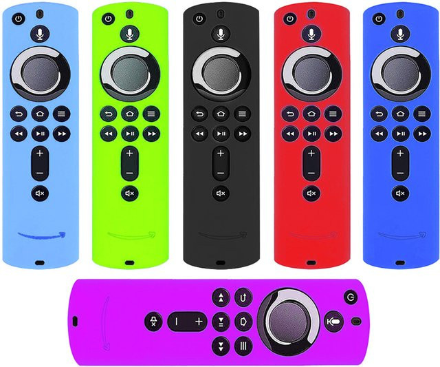 WESOPRO Silikonhülle für Fire TV Stick 4K und 2. Generation Remote mit Glow in the Dark Effekt, Multicolor/Grün - Bild 1