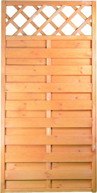 T & J Sichtschutzzaun Sunline-Serie Ranki aus Kiefer und Fichte, braun, semi-transparent, B/H: 90 x 180 cm - Bild 1