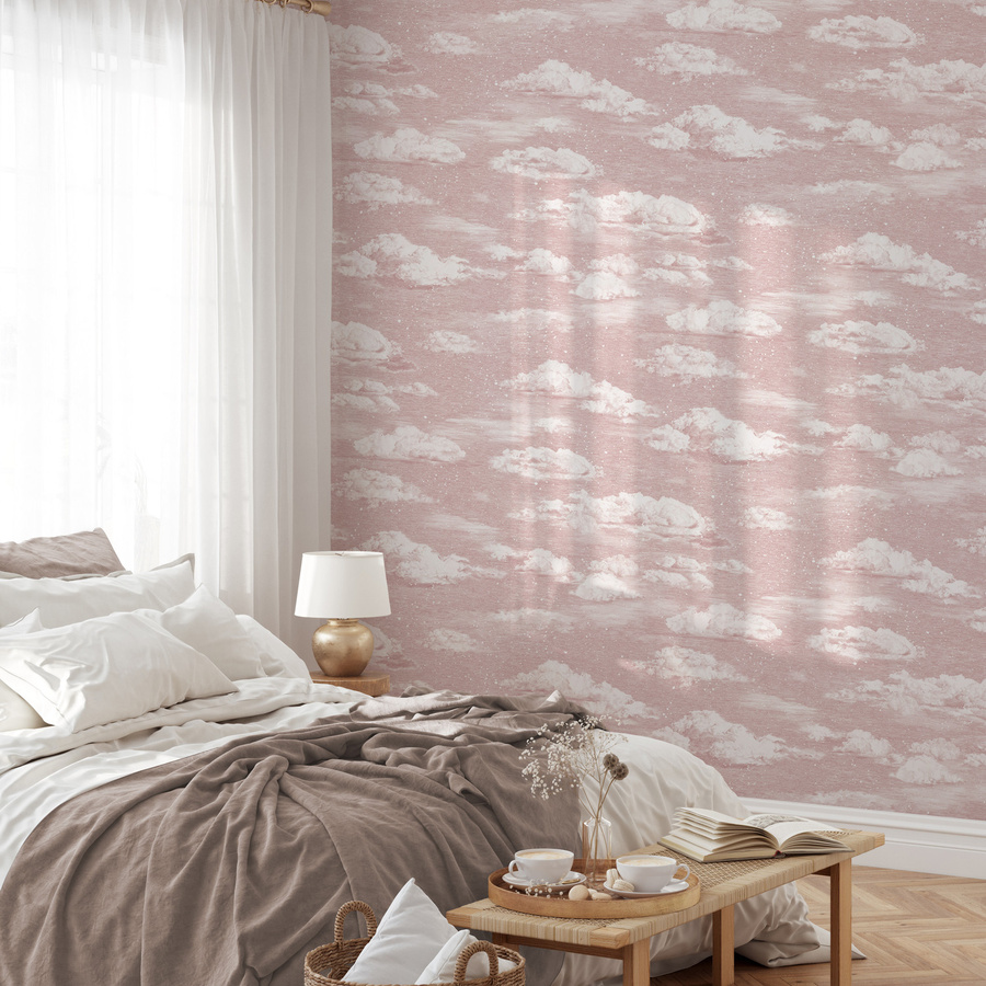 Sian Zeng Tapete Clouds in Pink mit Naturmotiv und abstraktem Wolken-Design aus Vlies - Bild 1