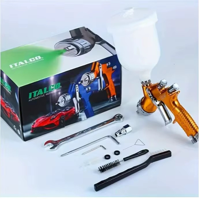 Italco Spritzpistole Pro Lite HVLP TTS Professionelles Spritzgerät in Gold - Bild 3