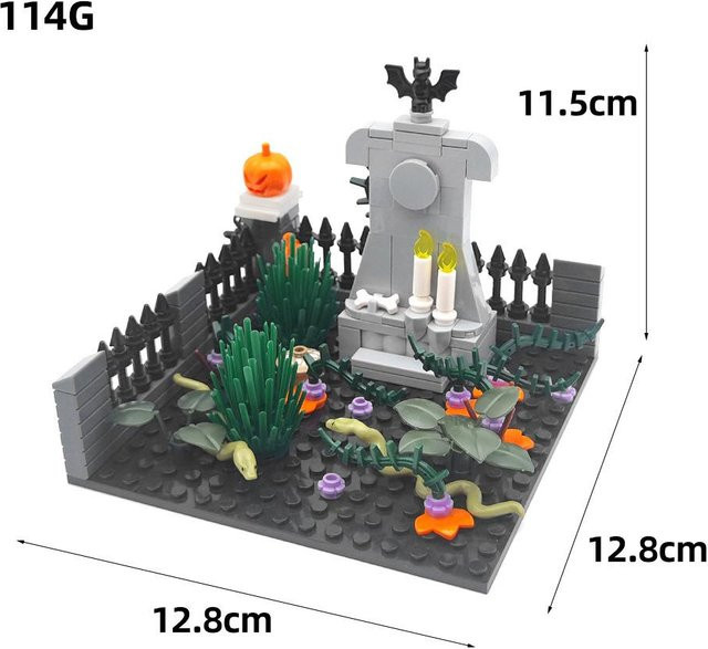 Yiran toy MOC Halloween Schmuck Tod Geist Friedhof Spukhaus Bausteine Set, ab 6 Jahren - Bild 1