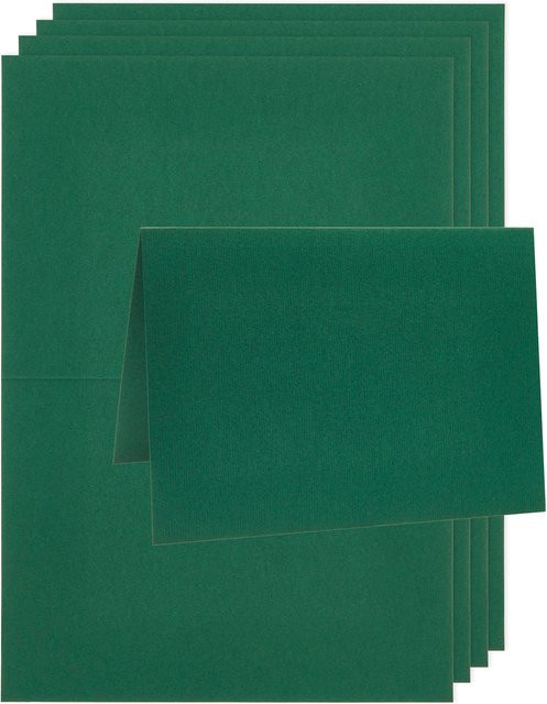 Rico Design Paper Poetry Luxury Karten A5 Dunkelgrün - Bild 1