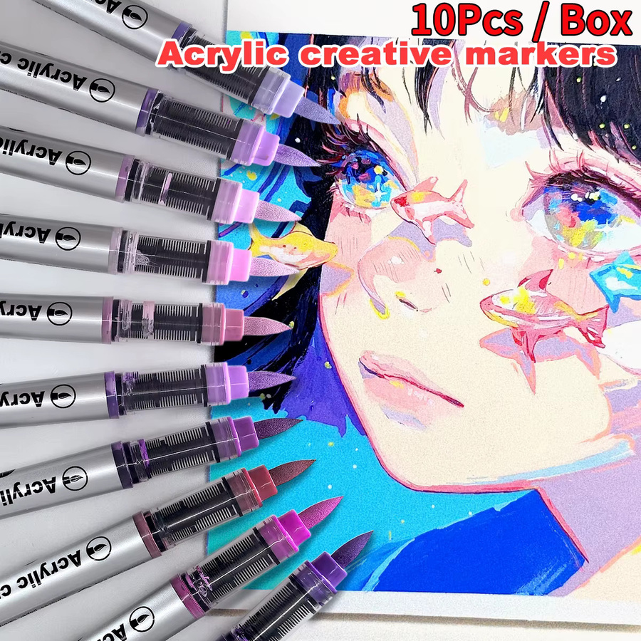 Acryl-Pinselmarker-Set von kissbuty mit 10 bis 120 Farben und automatischem Tintenkontrollsystem für DIY-Kunstbedarf in Multicolour - Bild 2