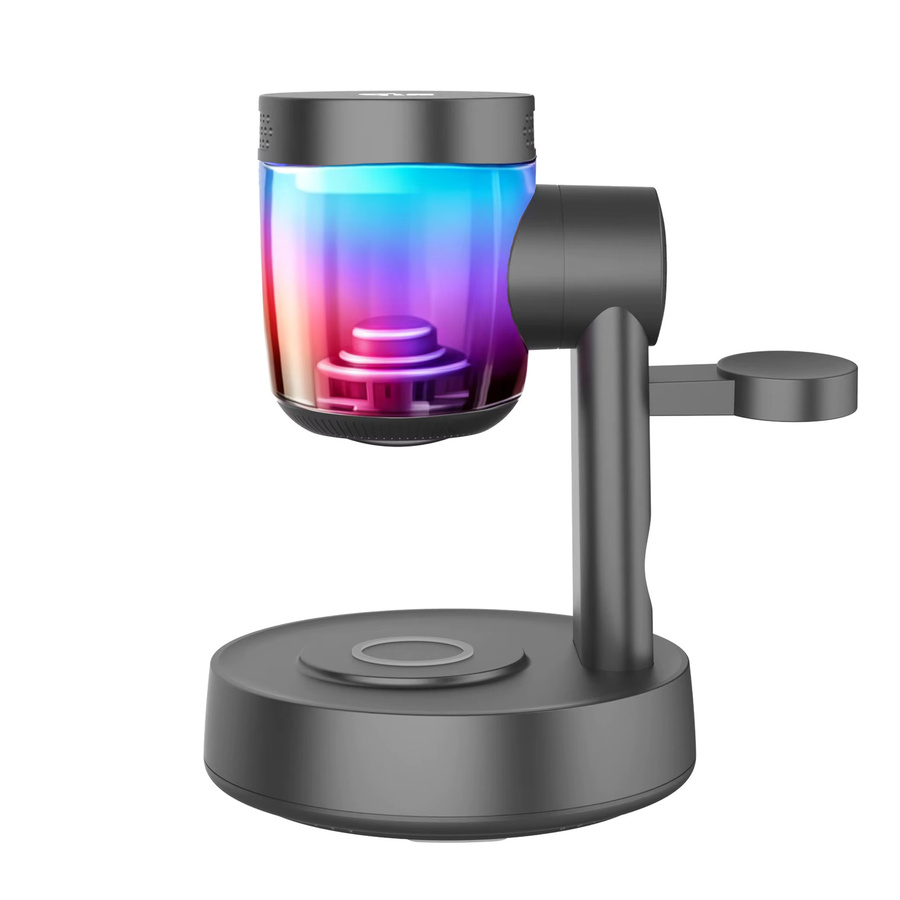 TIMESS Ambient Light Qi2.2 Lautsprecher 25W mit kabellosem magnetischem Ladegerät für iPhone, Apple Watch und Samsung Galaxy Watch, Schwarz - Bild 7
