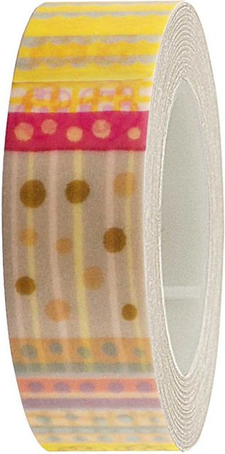 Rico Design Washi Tape Patchwork3 in Multicolor, Breite: 15 mm, Länge: 10 m - Bild 1
