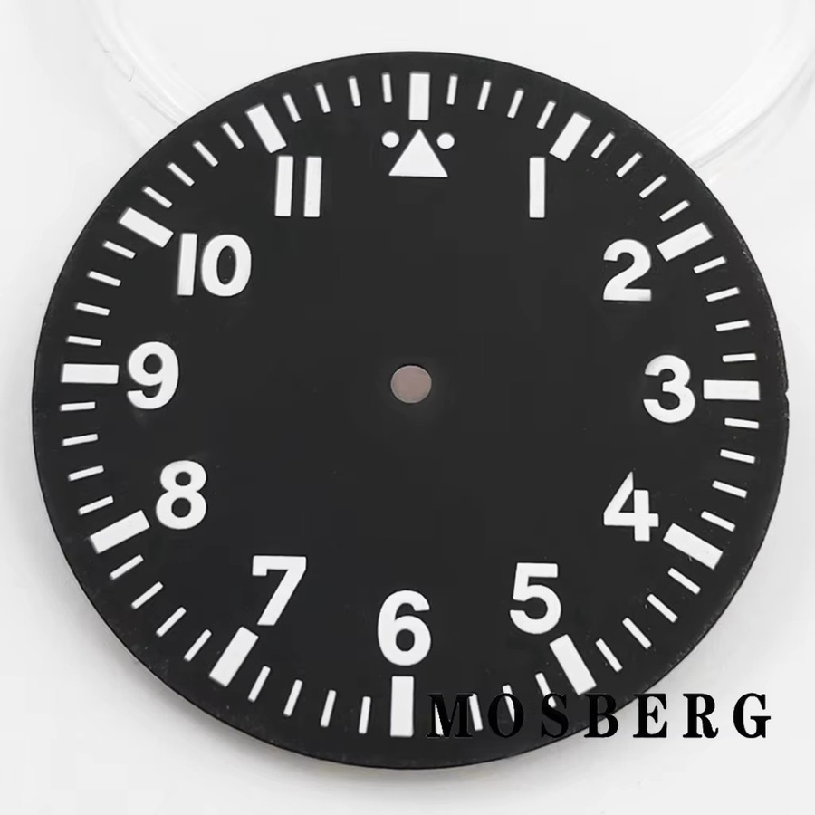 MingZhu Zifferblatt, 35,5 mm, grün leuchtend, Schwarz, Unisex - Bild 3