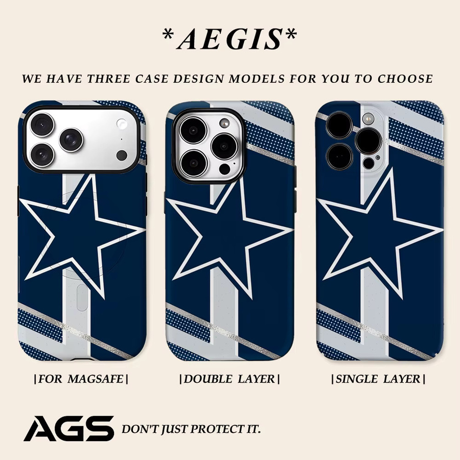 Potdemiel Navy Star Accent Handyhülle für iPhone 17 16 15 14 13 Pro Max Plus, Double-Layer Tough Case, Blau - Bild 2