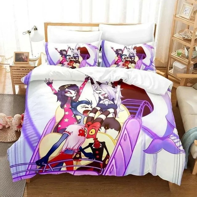 Loona Boss 3D Anime Bettwäsche Set für Einzelbetten, 3-teilig, B/H: 135 x 200 cm - Bild 1