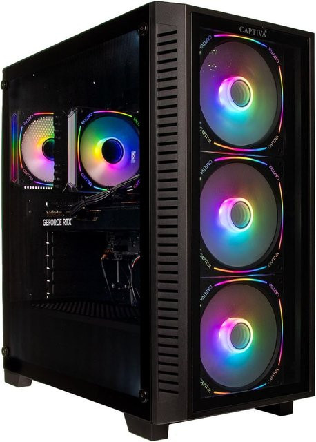 Captiva Entry Gaming PC R99-432 in Schwarz mit AMD Ryzen 7 9850X3D, RTX 5060 Ti 16GB GDDR7, 32GB RAM und 1TB SSD sowie Wi-Fi - Bild 1