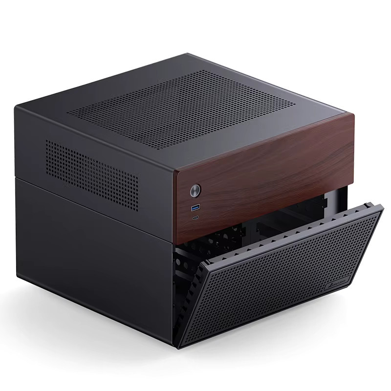 Jonsbo N4 NAS Mini-Gehäuse in Schwarz für ITX und M-ATX Motherboards mit SFX Netzteil-Unterstützung und großem Festplatten-Speicherplatz - Bild 3