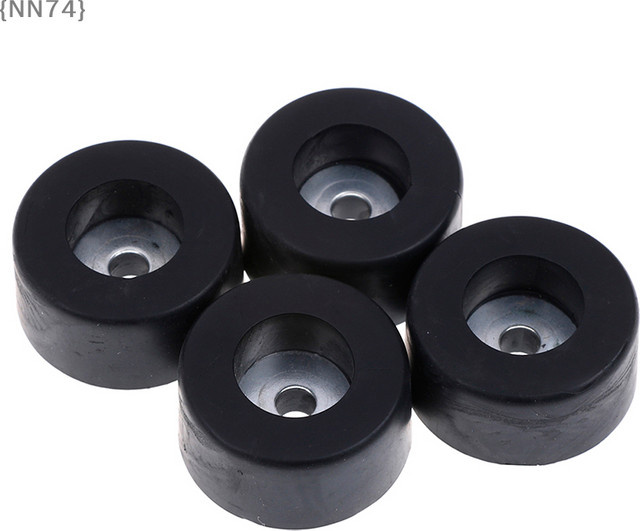 JETTING Vibrationsdämpfungsfüße Gummipads für Lautsprecher, Schrank und Verstärker, 4er-Set, Schwarz, B: 38 mm, T: 19 mm - Bild 1