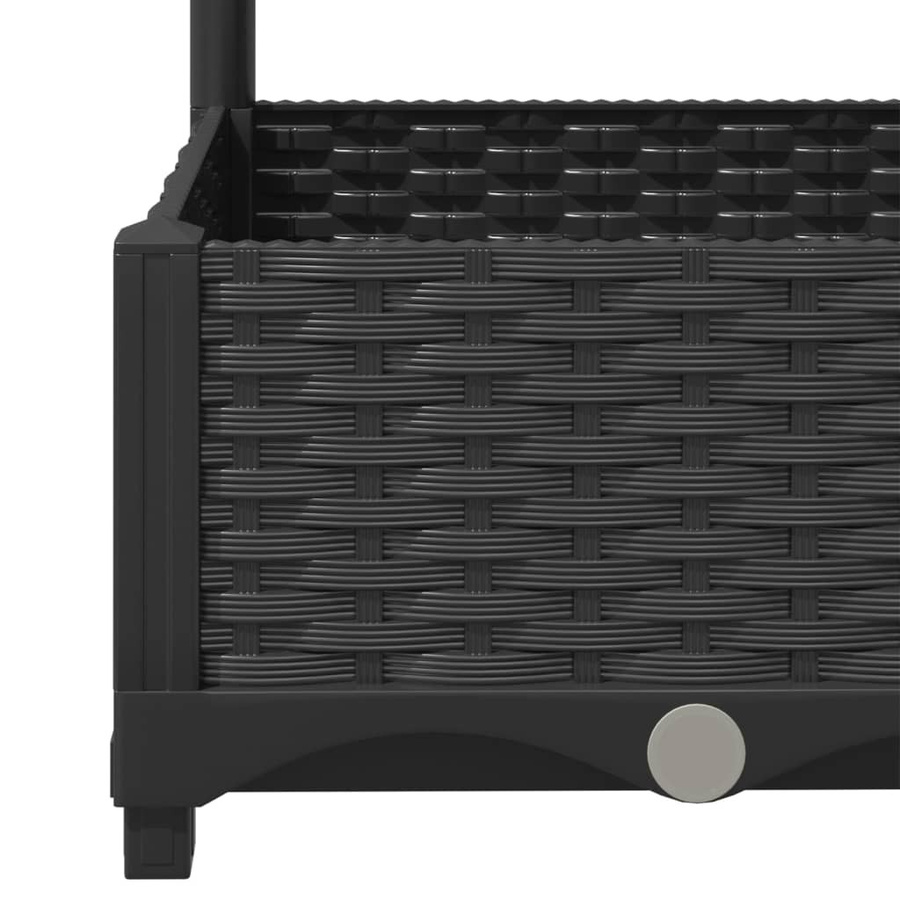 Vidaxl Garten Pflanzgefäß mit Gitter, Schwarz, B/T/H: 120 x 40 x 121,5 cm - Bild 2