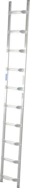 Krause Dachleiter mit 10 Sprossen aus Aluminium in Silber, Höhe: 280 cm, Breite: 40 cm, Tiefe: 7 cm - Bild 1