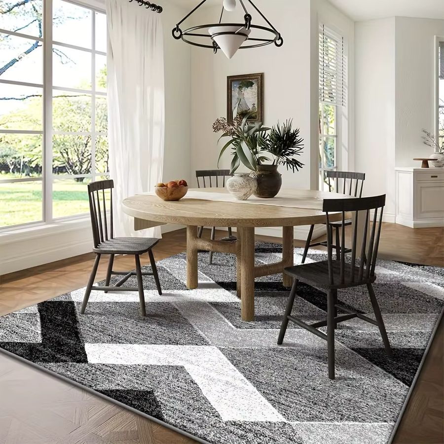 VIKAMA Moderner geometrischer Kristall-Wollteppich in Aesthetic Design für Wohnzimmer und Schlafzimmer - Bild 5