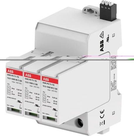 ABB 2CTB812121R1000 OVR PV T1-T2 12.5 Überspannungs-Schutzeinrichtung 20 kA in Weiß - Bild 1
