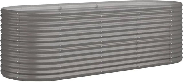 Furnicato Hochbeet aus verzinktem Stahl in Grau, B/T/H: 224 x 80 x 68 cm - Bild 1