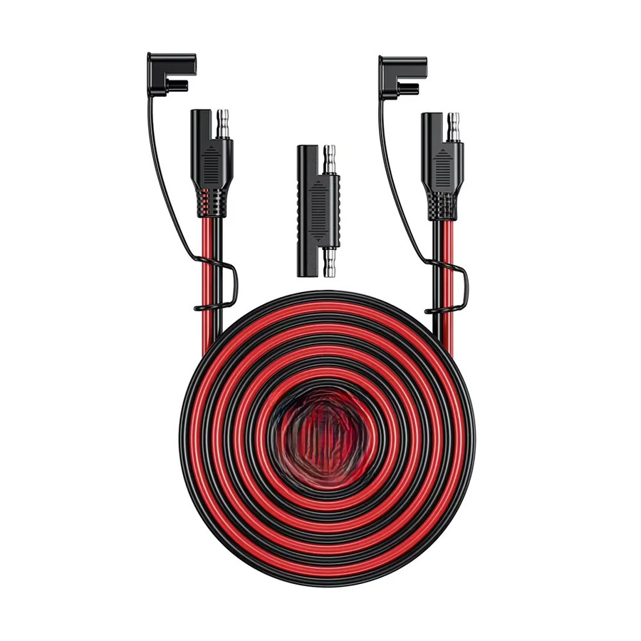 SAE auf SAE Verlängerungskabel für Solarstecker, 16 AWG, wasserdicht, rot - Bild 5