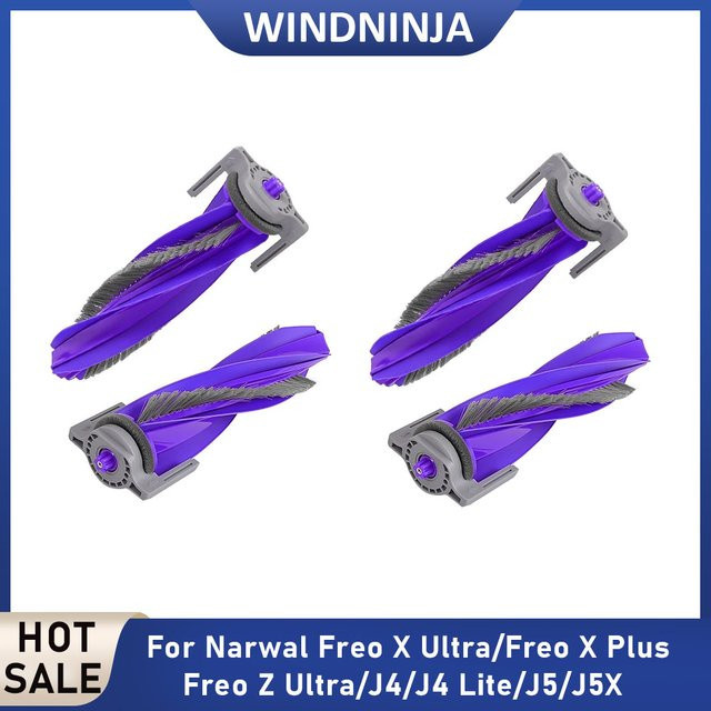WINDNINJA Ersatz Hauptrollenbürste für Narwal Freo X Ultra, Freo X Plus, Freo Z Ultra, Narwal Flow, J4, J4 Lite, J5, J5X und J6 Roboter-Staubsauger in Purple - Bild 1