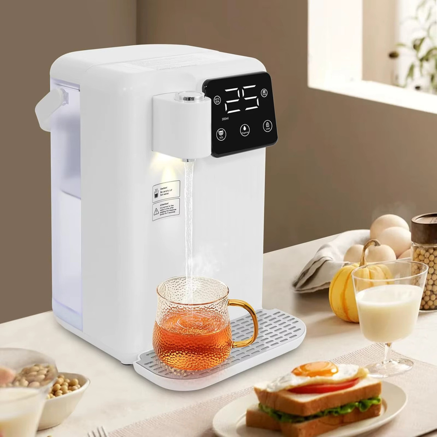 BYMAOCAR Sofort-Heißwasserspender mit Wasserfilter, 2200W Schnellheizung, 3L Fassungsvermögen, Touch-Display und einstellbarer Temperatur, Weiß - Bild 2