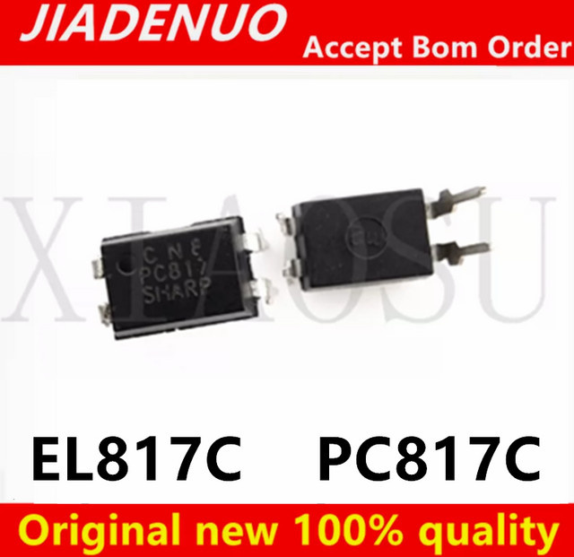 JIADENUO Optokoppler-Chip PC817C EL817C DIP4 SOP4 in Schwarz (100 Stück) - Bild 1