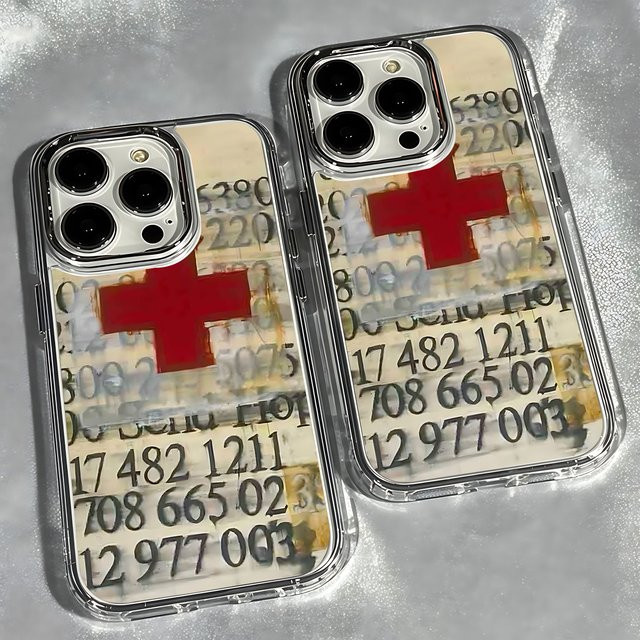 Handyhülle im Retro Rotes Kreuz Design für Samsung Galaxy A56 A36 A26 A06 A55 A35 A16 A54 A34 A25 A24 A15 A14 A05S A05 A73 A53 A33 4G 5G in Multicolour - Bild 1