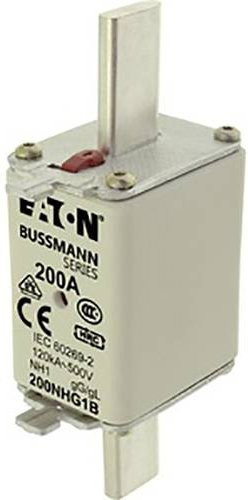 Eaton NH-Sicherung 200NHG1B mit mechanischer Sicherungsanzeige, 1200A, 500V, 3er-Set, Silber - Bild 1