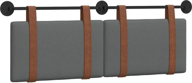 vidaXL Polsterpaneel Hängevorderseite Dunkelgrau mit Kunstleder-Optik B/H/T: 150 x 55 x 5 cm - Bild 1