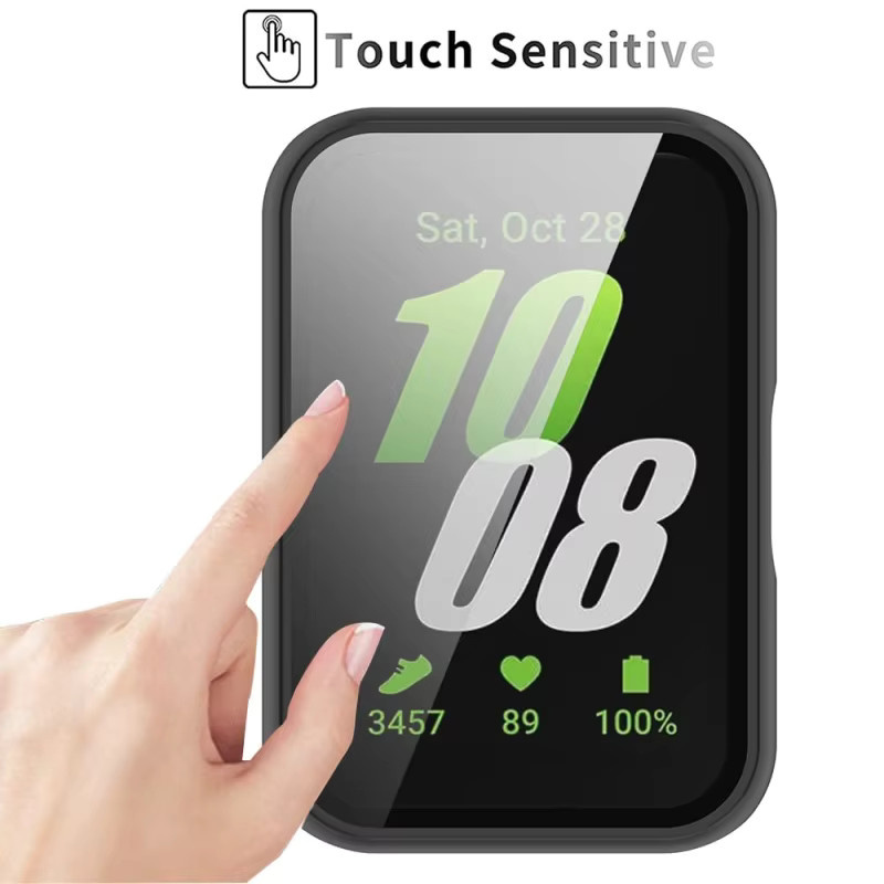 Uhrengehäuse für Samsung Galaxy Fit 3, gehärtetes Glas, PC, Midnight Blue - Bild 3