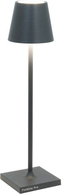 Zafferano Poldina Pro Micro LED-Akkuleuchte Dunkelgrau dimmbar mit CCT-Steuerung und IP65 Schutz für Innen- und Außenbereich - Bild 1
