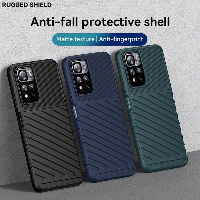 Stoßfeste Silikon-Handyhülle für Xiaomi Poco X4 NFC 5G und Xiaomi 11i Hypercharge in Schwarz - Bild 1