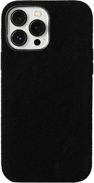 LANGSIDI MagSafe Handyhülle aus Wildleder Leder für iPhone 13, 13 Mini, 13 Pro und 13 Pro Max in Schwarz - Bild 1