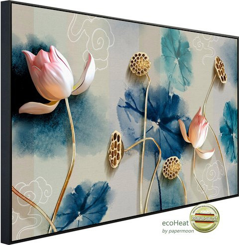 papermoon EcoHeat Infrarotheizung mit Blumenmuster in Bunt, Matt-Effekt, App-Steuerung und Überhitzungsschutz - Bild 1