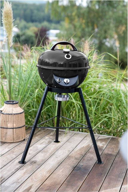 Outdoorchef Gas Kugelgrill City 420 G SE Black mit Tragetasche und Stahlgrillrost - Bild 1